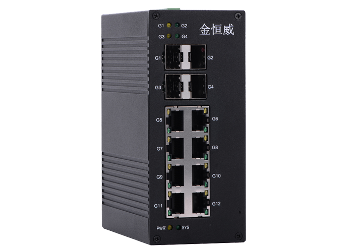 i712A 4GSFP+8TX 全千兆管理型工业以太网交换机- 导轨式网管型工业以太 